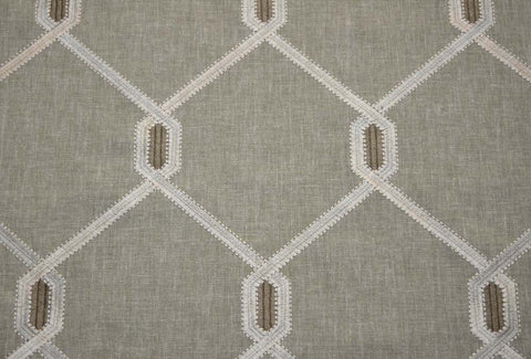 Patrick Fog Embroidered Trellis Swavelle Mill Creek Fabric