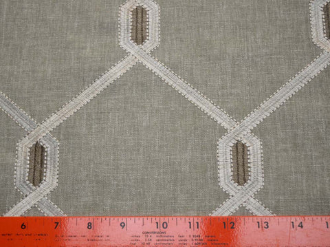 Patrick Fog Embroidered Trellis Swavelle Mill Creek Fabric