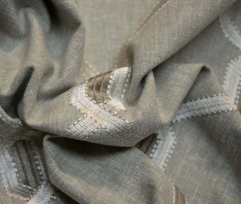 Patrick Fog Embroidered Trellis Swavelle Mill Creek Fabric