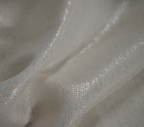 Shimmer White Silver Regal Fabric