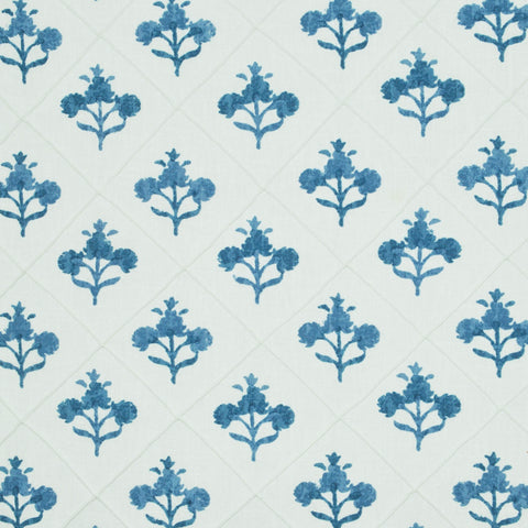 Trois Fleurs Indigo P Kaufmann Fabric