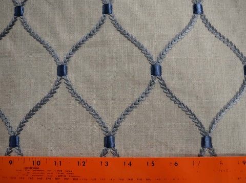 Deane Embroidery Storm Waverly Fabric