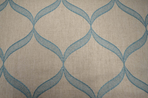 Cornell Teal Tissus Fabric