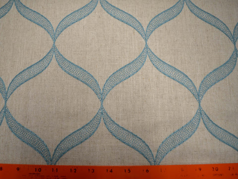 Cornell Teal Tissus Fabric