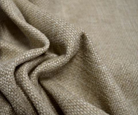 Beige Basketweave Upholstery Fabric | Neutral Textiles