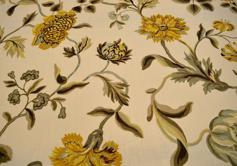 Avebury Floral Vine Citrine Schumacher Fabric