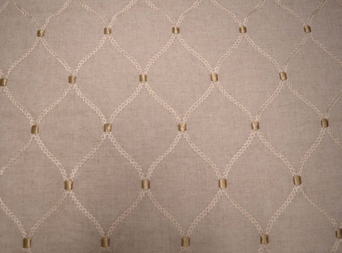 Deane Embroidery Flax Waverly Fabric