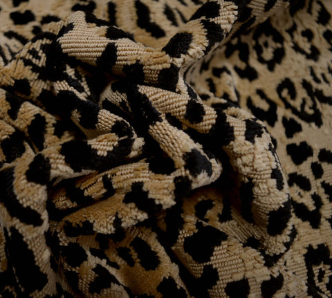 Wild Thing Coin Leopard Spot Cut Velvet Abbey Shea Fabric