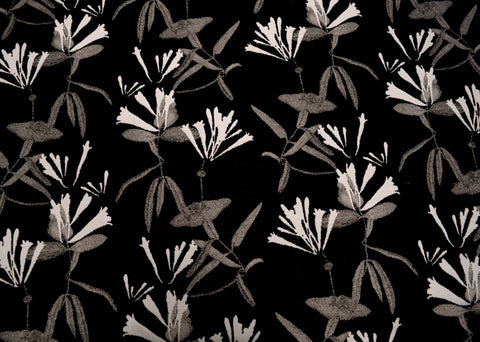 Honeysuckle Black Regal Fabric