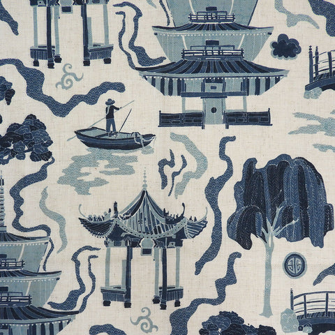 Kumano Indigo Regal Fabric