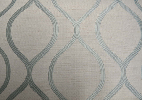 REMNANT Light Teal Ogee Fabric 59 inches x 5 yards