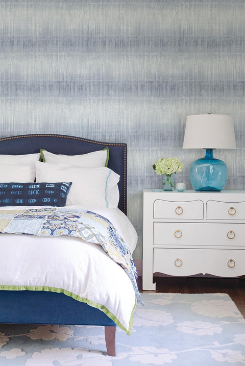 Sanctuary Blueberry Texture Stripe Wallpaper