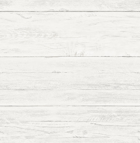 White Washed Boards Cream Shiplap Wallpaper