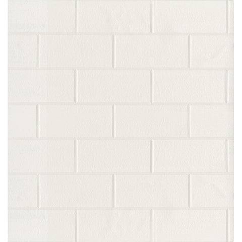 For Your Bath III Paintable White Tile Wallpaper