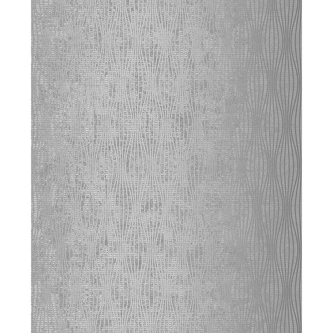 For Your Bath III Kalix Silver Wave Wallpaper