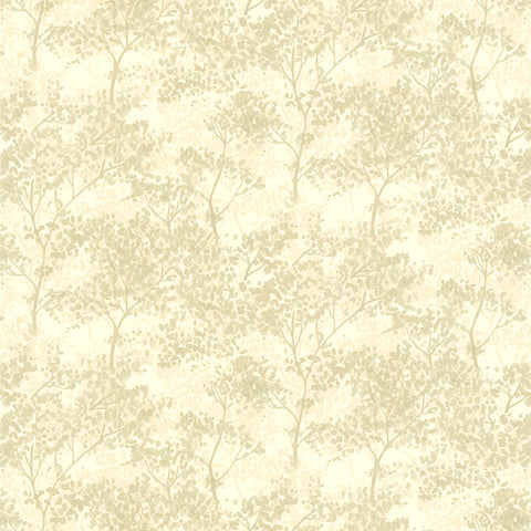 For Your Bath III Lacey Celery Vines Wallpaper