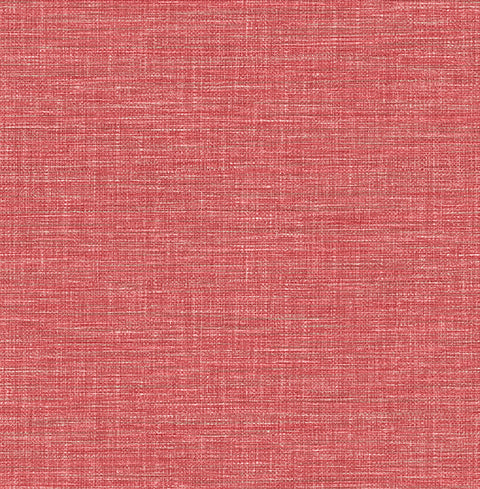 2744-24117 Exhale Coral Faux Grasscloth Wallpaper