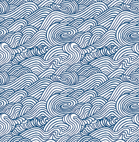 2744-24132 Mare Navy Wave Wallpaper
