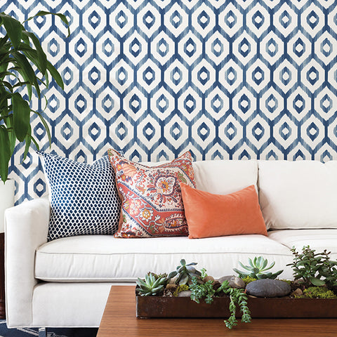 2744-24143 Lucia Blue Diamond Wallpaper