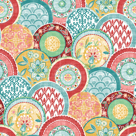 2744-24147 Laguna Coral Plate Wallpaper