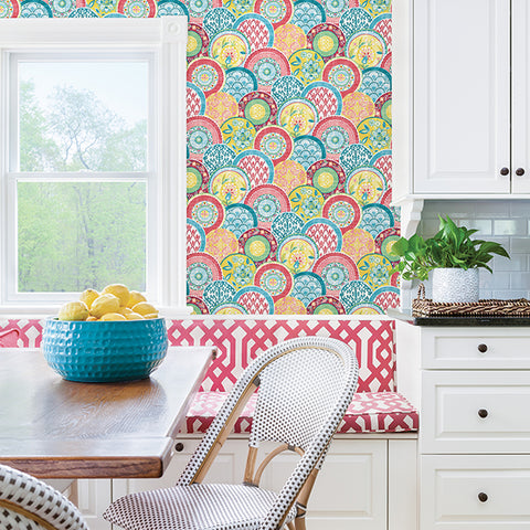 2744-24147 Laguna Coral Plate Wallpaper