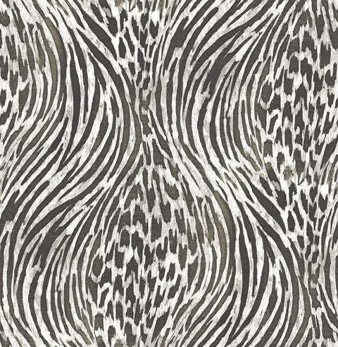 2763-24204 Splendid Platinum Animal Print Wallpaper