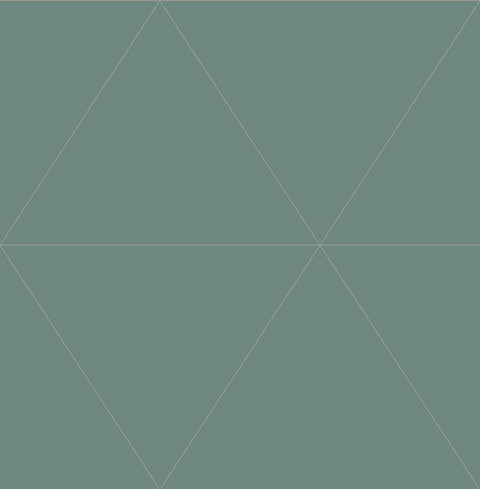 2763-24225 Twilight Green Geometric Wallpaper