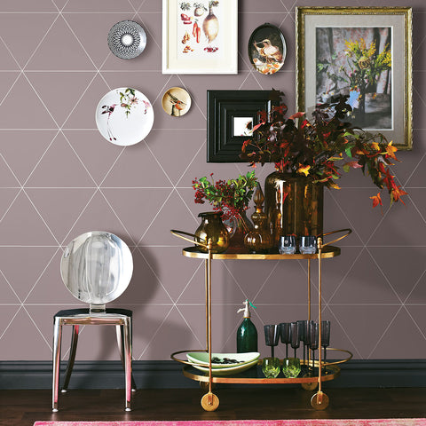 2763-24227 Twilight Purple Geometric Wallpaper