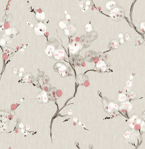 2764-24307 Bliss Coral Blossom Wallpaper