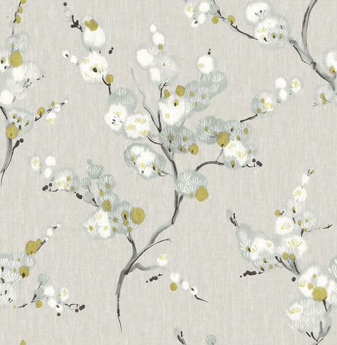 2764-24308 Bliss Blue Blossom Wallpaper