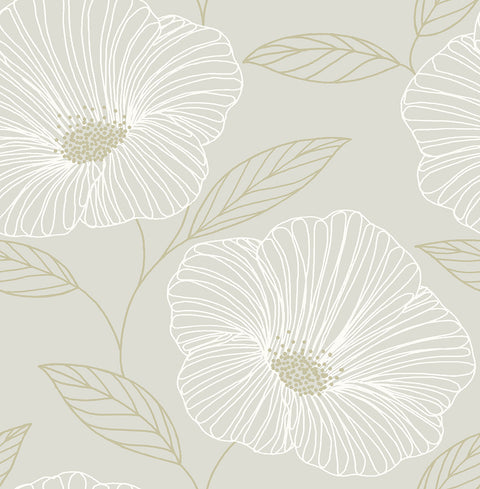 2764-24320 Mythic Dove Floral Wallpaper