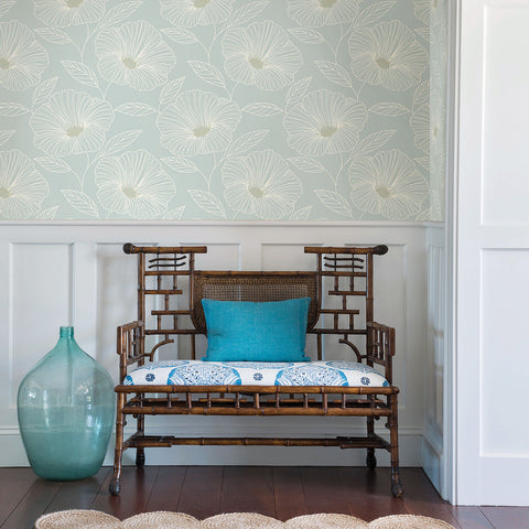 2764-24321 Mythic Seafoam Floral Wallpaper