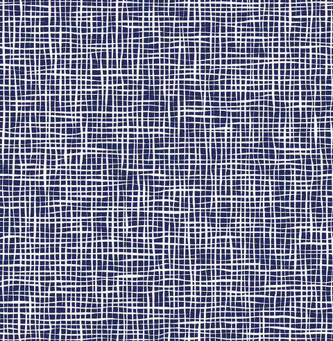 2764-24330 Shanti Blue Grid Wallpaper