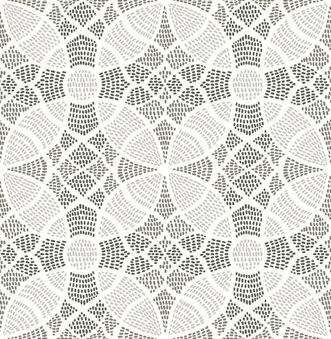 2764-24336 Zazen Grey Geometric Wallpaper