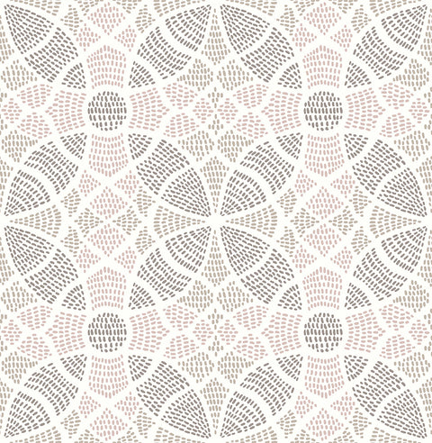 2764-24337 Zazen Rose Geometric Wallpaper