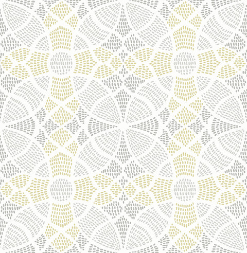 2764-24338 Zazen Yellow Geometric Wallpaper