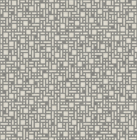 2764-24341 Bento Grey Geometric Wallpaper