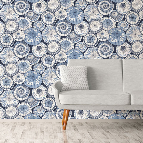 2764-24361 Mikado Blue Parasol Wallpaper