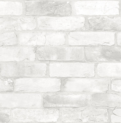 2766-22321 Bushwick Off-White Reclaimed Bricks Wallpaper