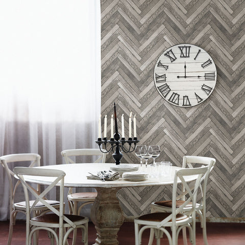 2766-23755 Mammoth Light Grey Diagonal Wood Wallpaper