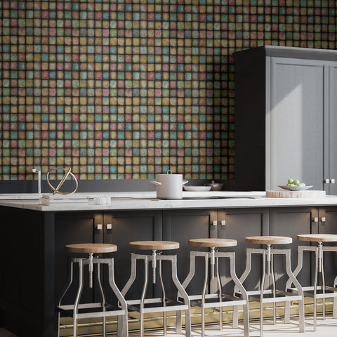 2766-24080 Soucy Multicolor Tiles Wallpaper