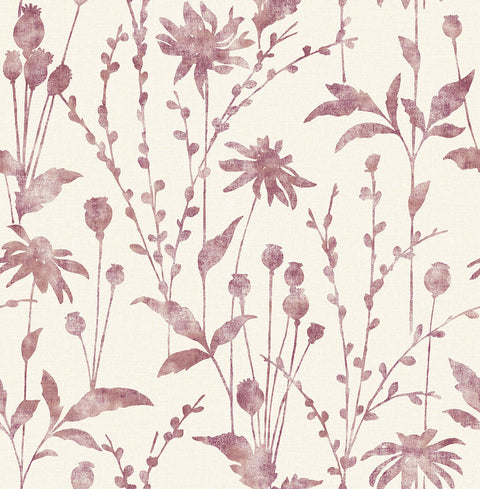 2766-24613 Aerides Magenta Meadow Wallpaper