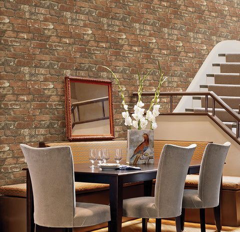 2767-20097 Libra Red Brick Texture Wallpaper