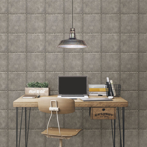 2767-22343 Indium Silver Sheet Metal Wallpaper