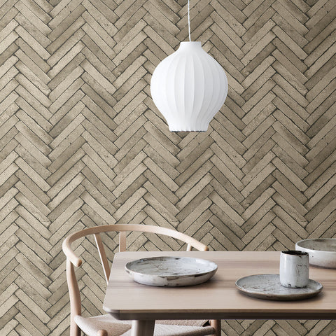 2767-23759 Arrow Neutral Diagonal Slate Wallpaper