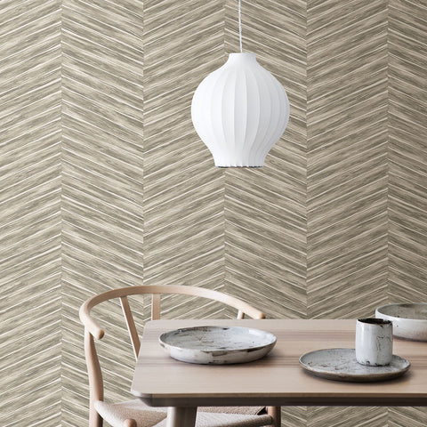 2767-23775 Pina Neutral Chevron Weave Wallpaper
