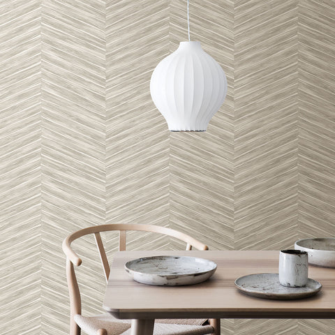 2767-23777 Pina Light Grey Chevron Weave Wallpaper