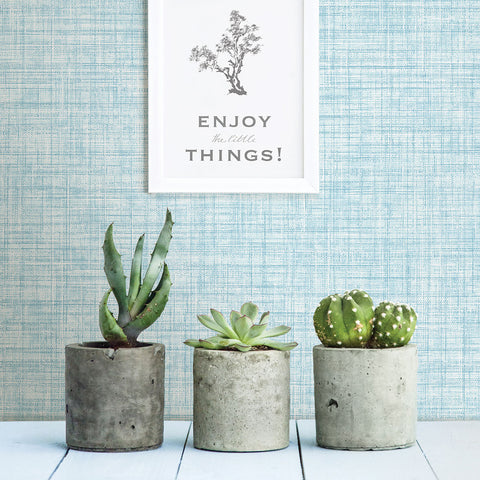 2767-24276 Tuckernuck Aqua Linen Wallpaper