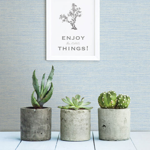 2767-24283 Bluestem Blue Grasscloth Wallpaper