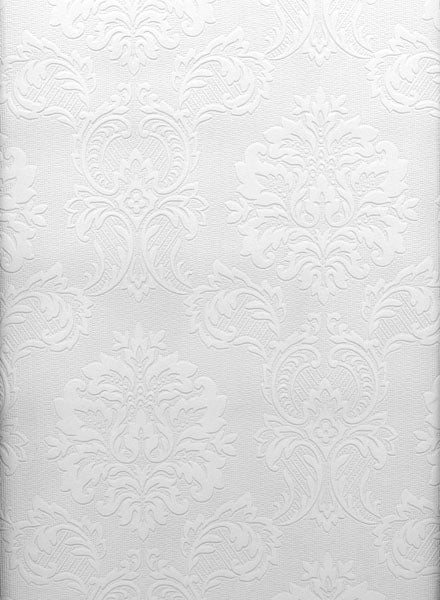 Plouf Paintable Damask Wallpaper